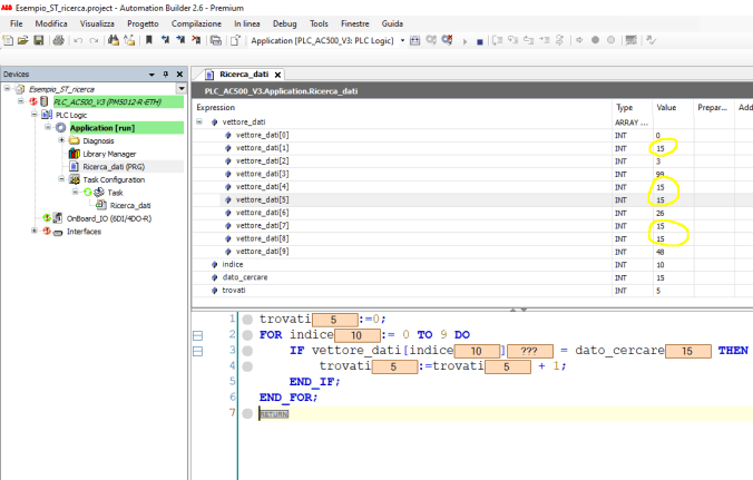 Linguaggio di testo strutturato per programmare il plc