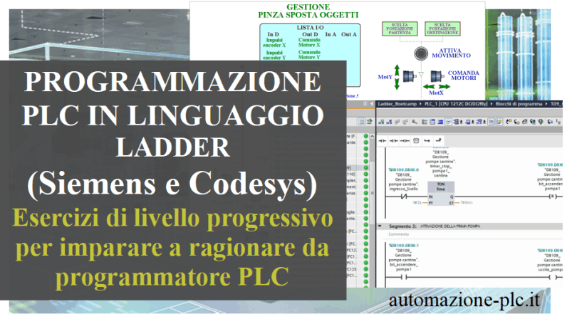 Copertina del videocorso di programmazione PLC  in linguaggio Ladder