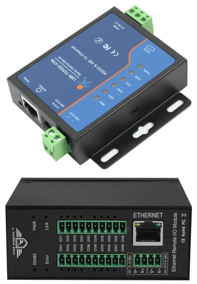 Gateway Modbus RTU - TCP/IP e modulo I/O Modbus Ethernet
