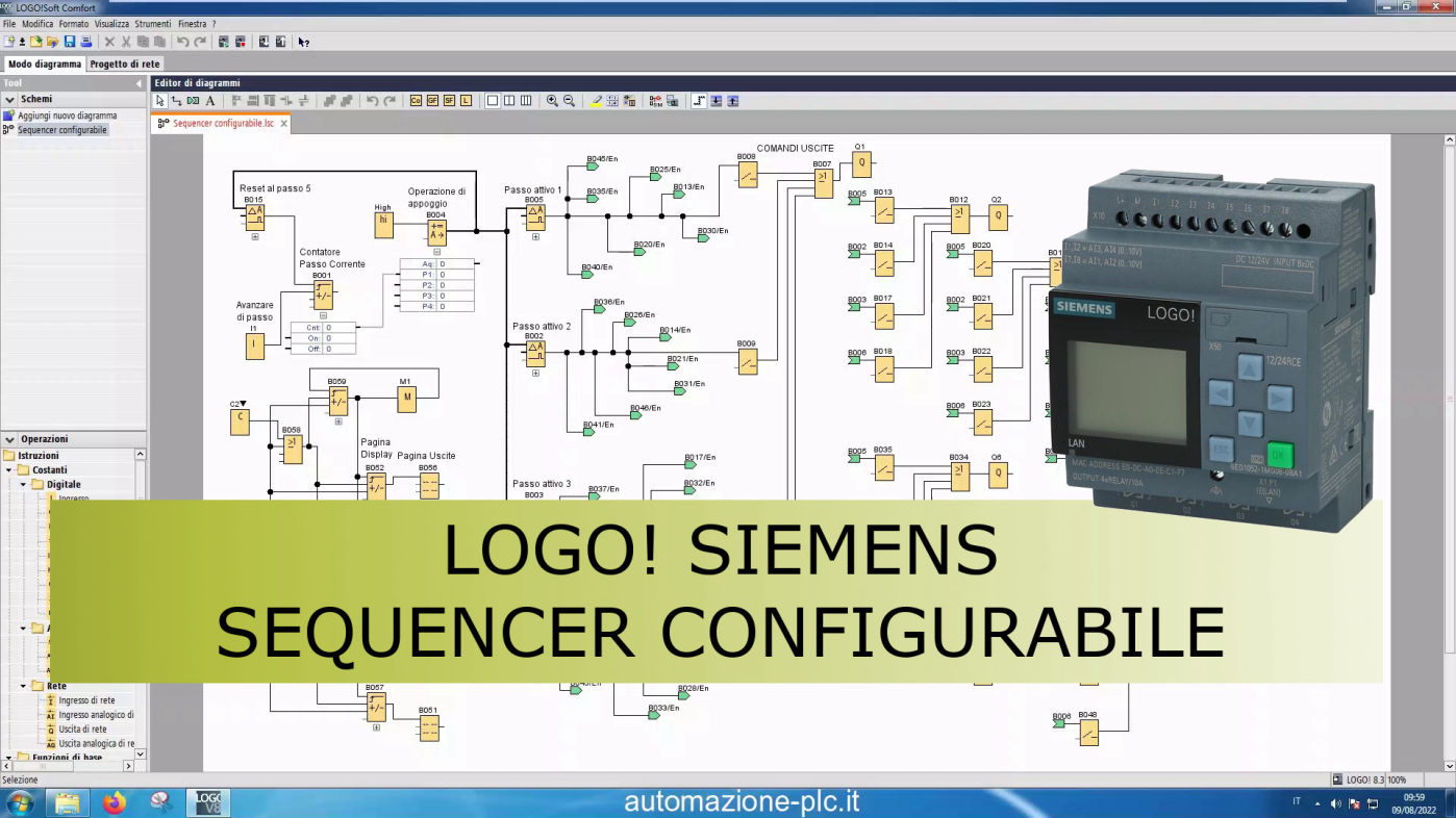 Programma per plc LOGO! - sequencer configurabile da display