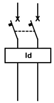 Simbolo elettrico dell'interruttore differenziale