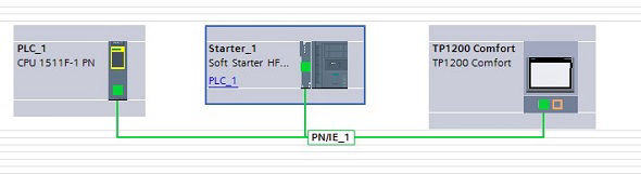 Configurazione rete con Soft Starter e plc Siemens