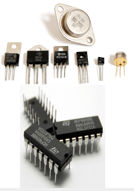 Vari tipi di transistor e circuiti integrati