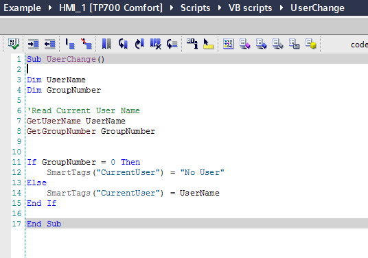 Esempio di scrittura script per sistema di monitoraggio scada