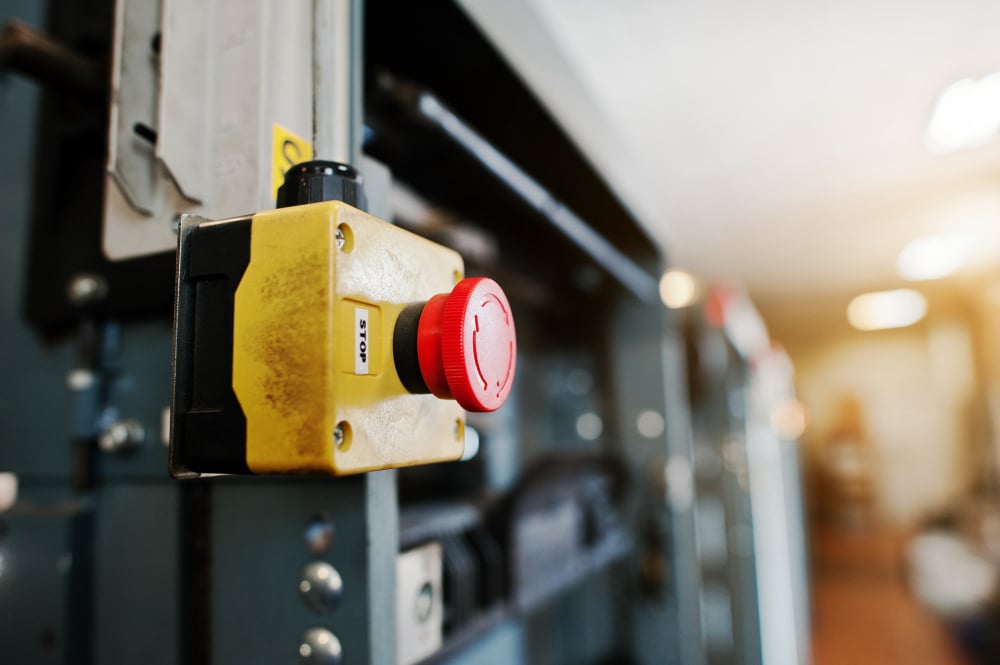 Pulsante a fungo d'arresto di emergenza