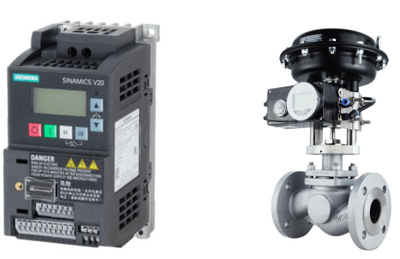 Inverter e valvola regolatrice con segnali analogici