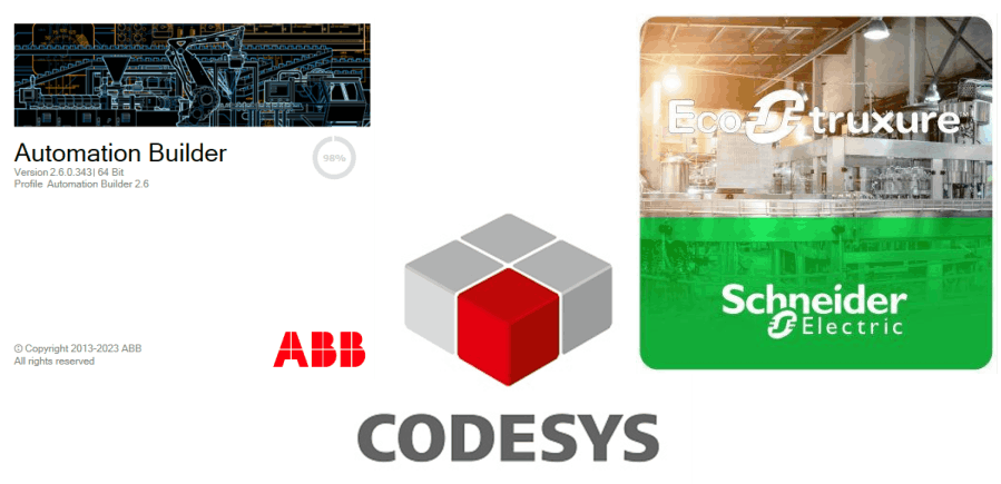 Codesys simile a ABB Automation Builder, e a Schneider EcoStruxure Machine Expert