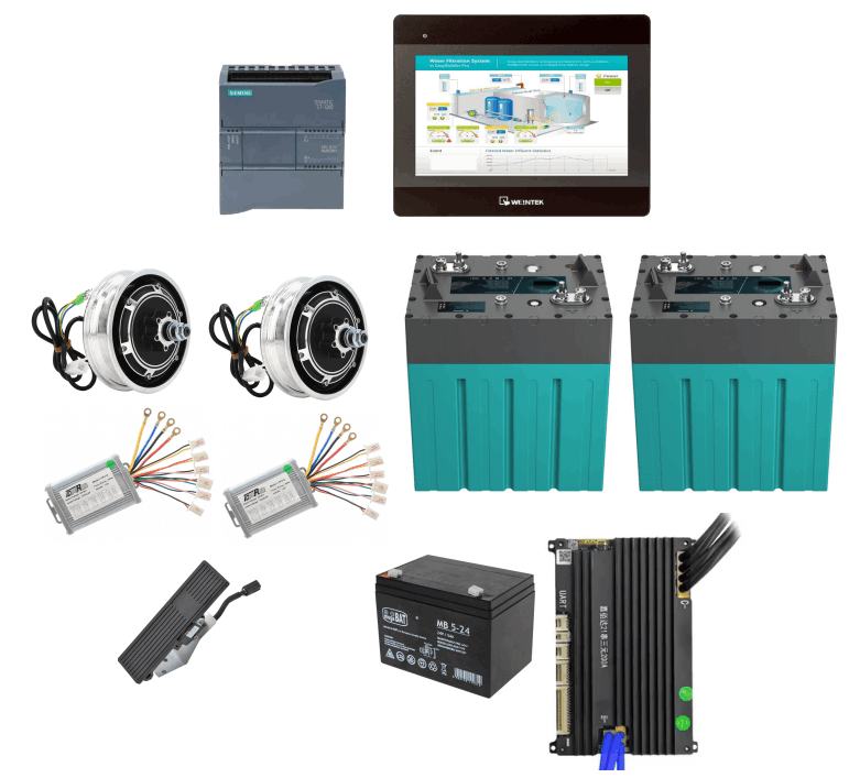 Componenti per il GO-Kart elettrico controllato dal PLC