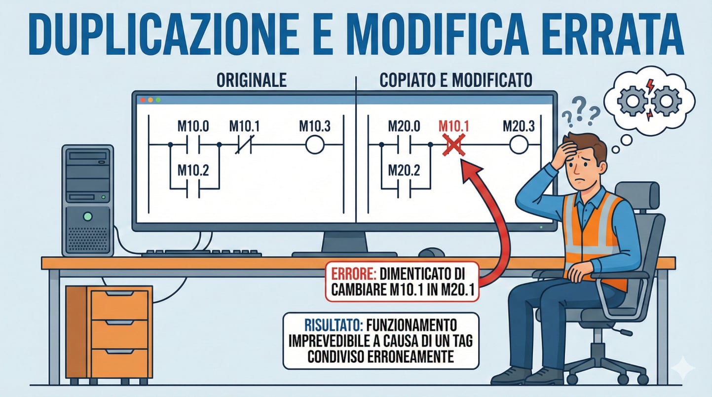 Programma PLC copiato ma non modificato
