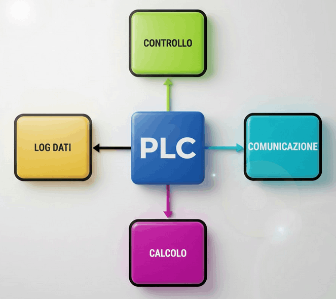 Diverse aree di lavoro del PLC