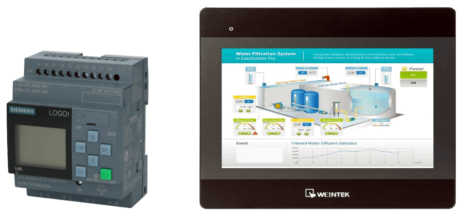 Logo! Siemens e pannello HMI Weintek