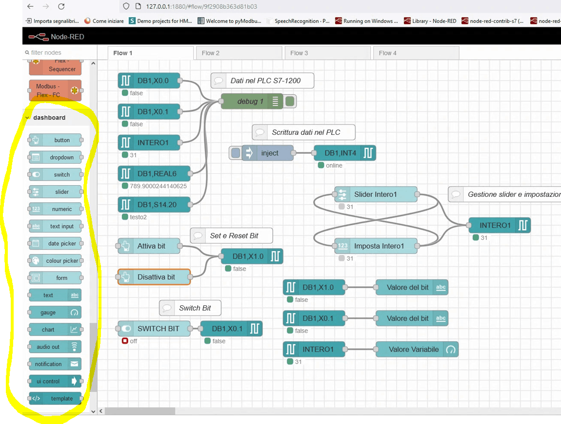 Interfacce software con il plc avanzate