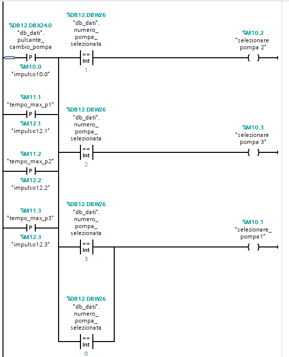 Programma ladder plc Siemens: gestione pompe - parte 1