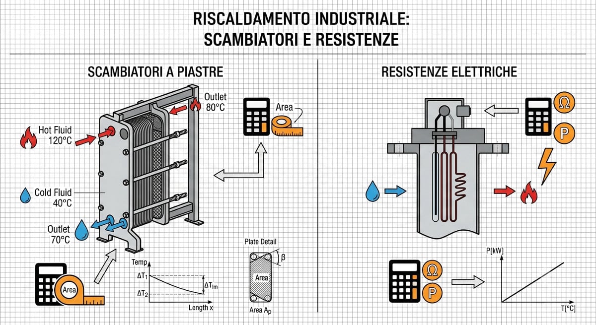 Scambiatori di calore a piastre e resistenze elettriche