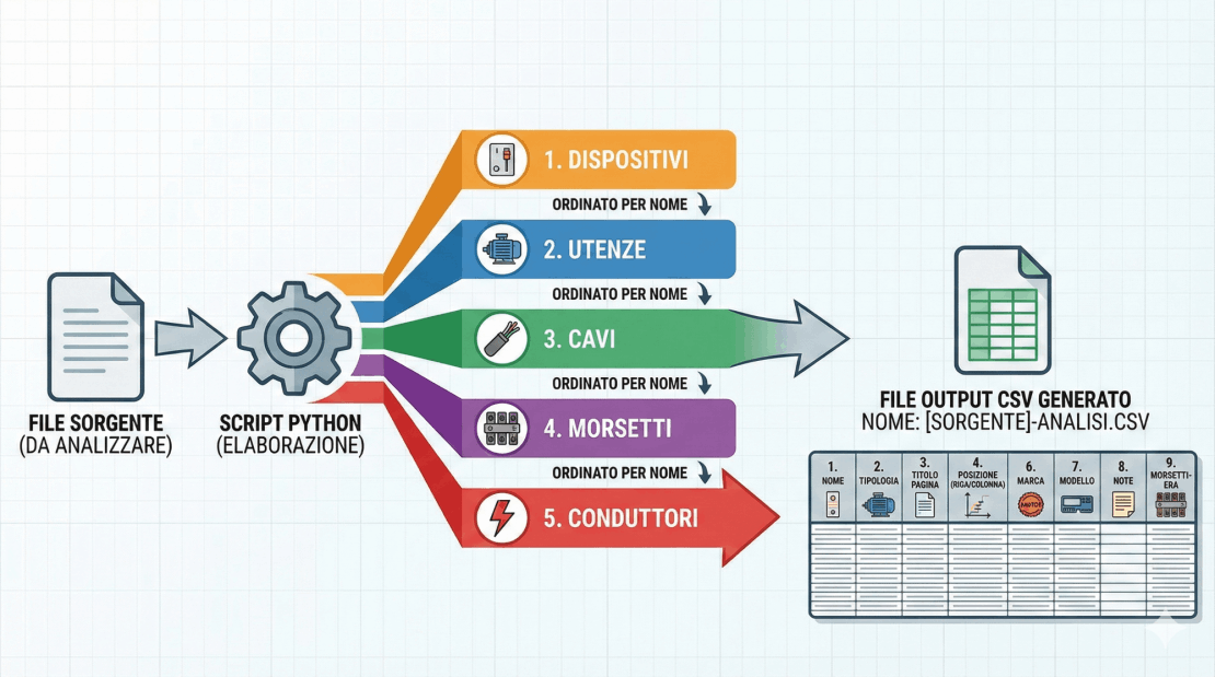 Utility analisi schema elettrico dal disegno CAD