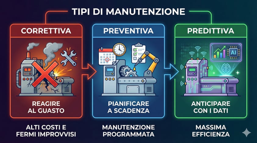 I tipi di manutenzione correttiva, preventiva e predittiva 
